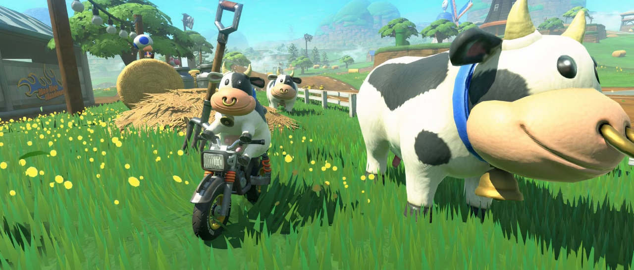 PETA le pide a Nintendo cambiar a la vaca de Mario Kart World