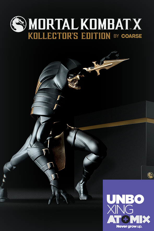 atomix_unboxing_mortal_kombat_kollectors_edition_coarse_figura_scorpion_skin_exclusivo_coleccion