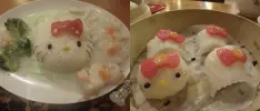 Sólo en Hong Kong, puedes comer mientras Hello Kitty te mira