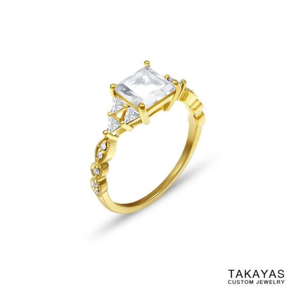 zelda anillo de 18 kilates
