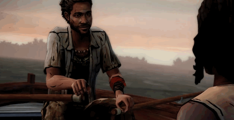 the-walking-dead-michonne-GIF-water-walker