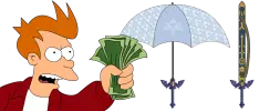 Para esas lluvias legendarias, un paraguas de la Master Sword