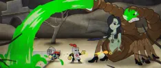 Así se vería un juego de Dark Souls al estilo Cuphead