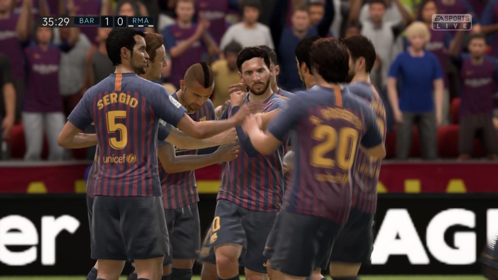 FIFA 19 Patada Inicial 1-0 BAR – RMA, 1.er tiempo
