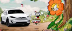 Wut?! Cuphead llegará a los autos Tesla