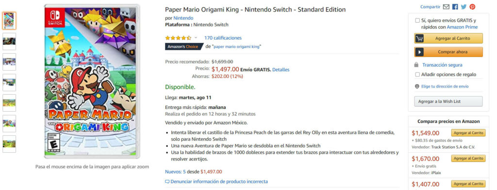 paper mario amazon