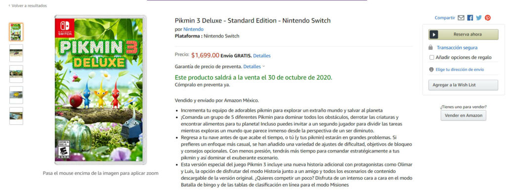 pikmin 3 amazon