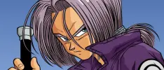 Así luciría Trunks del futuro manejando la motocicleta de Akira