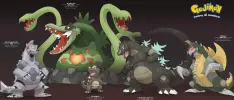 Así lucen los monstruos de Godzilla como criaturas Pokémon