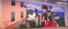 Grupo de muralistas adornan las calles de Monterrey con las películas de Studio Ghibli