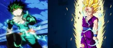 Artista fusiona a Midoriya y a Gohan en una espectacular ilustración