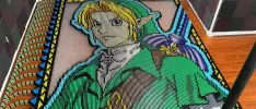 Fan retrata a Link utilizando 54 mil fichas de dominó