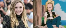 Fanart imagina a Elizabeth Olsen como la Androide 18 de Dragon Ball Z