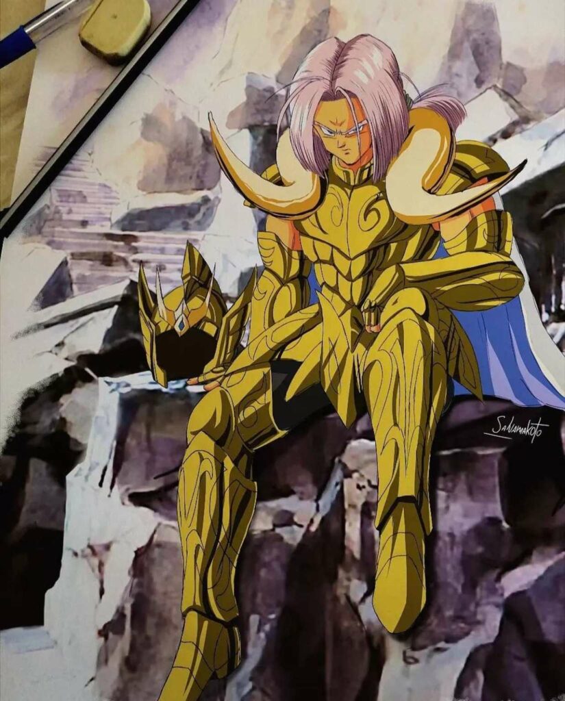 Dragon-Ball_-Asi-se-ve-Trunks-con-la-Armadura-de-Aries-del-anime-Los-Caballeros-del-Zodiaco