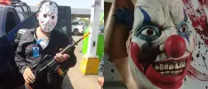 Detienen a personas que portaban armas de juguete en sus disfraces