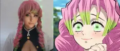 Modelo austriaca hace cosplay de Mitsuri Kanjori