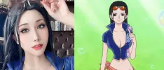 Modelo japonesa hace cosplay de Nico Robin