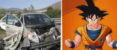 Taxista borracho culpa de choque a personaje de Dragon Ball