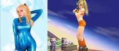Modelo hace cosplay de Samus en su traje Zero