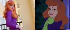 Modelo hace cosplay de Daphne de Scooby-Doo
