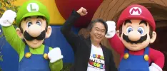 Miyamoto dirige algunas palabras en la apertura de Super Nintendo World