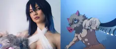 Modelo nos muestra su cosplay de Inosuke