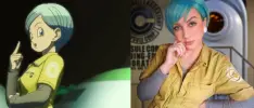 Modelo brasileña hace cosplay de Bulma de DB: Super Hero