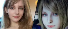 Modelo de Ashley de RE4 reacciona al verse en el juego.