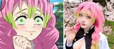 Modelo Japonesa hace fabuloso cosplay de Mitsuri Kanroji