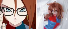 Modelo hace bello cosplay de la Androide 21 de DB