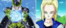 Dibujan la fusión de Cell y Androide número 18 de Dragon Ball