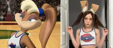 Modelo de Cuba hace cosplay de Lola Bunny de Looney Tunes