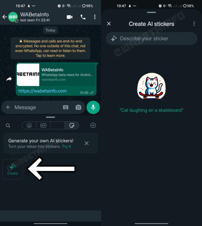 Los stickers generados por IA llegan a WhatsApp