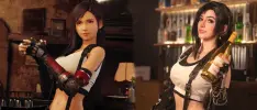 Modelo estadounidense hace cosplay de Tifa Lockhart