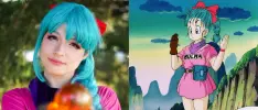 Modelos sorpresa con nostálgico cosplay de Bulma