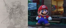 Se revelan los conceptos originales de Super Mario RPG