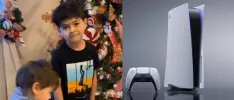 Niño se decepciona al recibir un PlayStation 5 de navidad