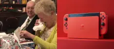 Abuela se emociona al recibir un Switch de navidad