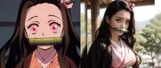 IA lleva a Nezuko de Demon Slayer a la vida real