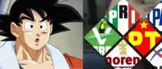 Partido político usa a Gokú para su propaganda electoral