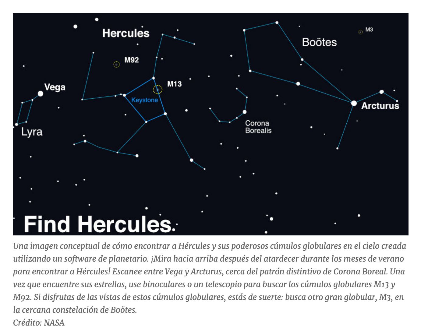 Mapa para encontrar las constelaciones adecuadas para ver una nova.
