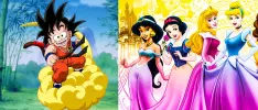 Goku llega al mundo de las Princesas de Disney